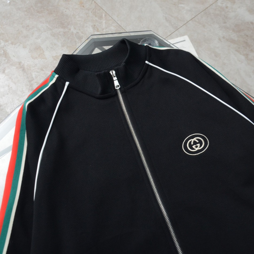 Replica Gucci classic Double GLogo with stand collar coat hoodie