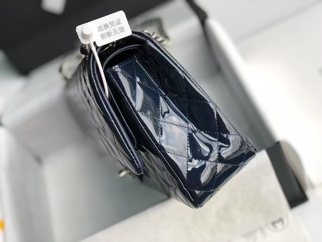 High Chanel classic flap bag Patent leather