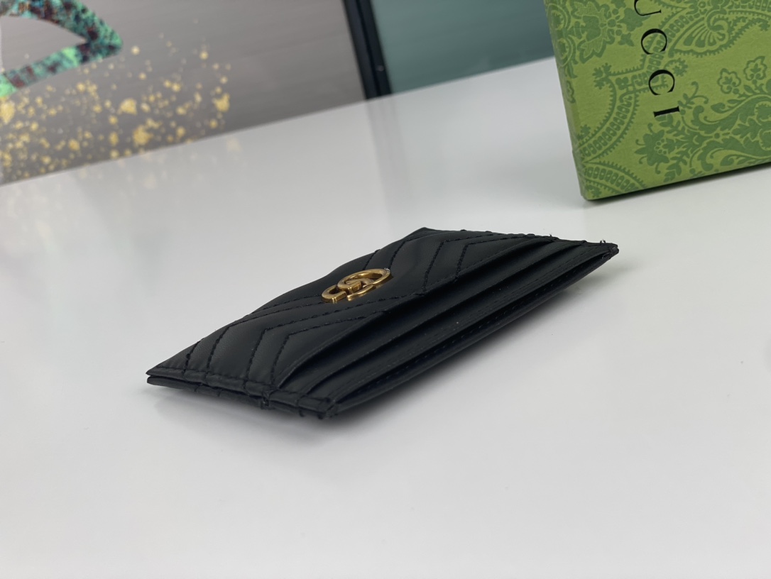 Replica Gucci GG Marmont Women Real Leather Card Bag