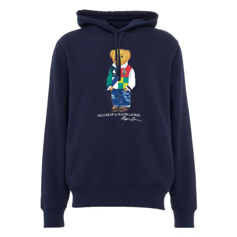 24 year Polo Bear hooded Ralph Lauren bear pullover hooded fleece sweatshirt