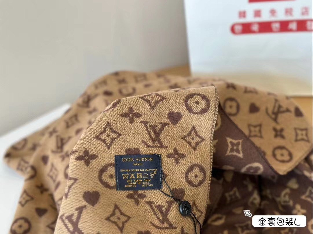 Replica LV Louis Vuitton Game On Cashmere Scarf