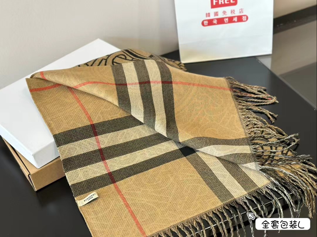 Replica Burberry Check Cashmere Scarf