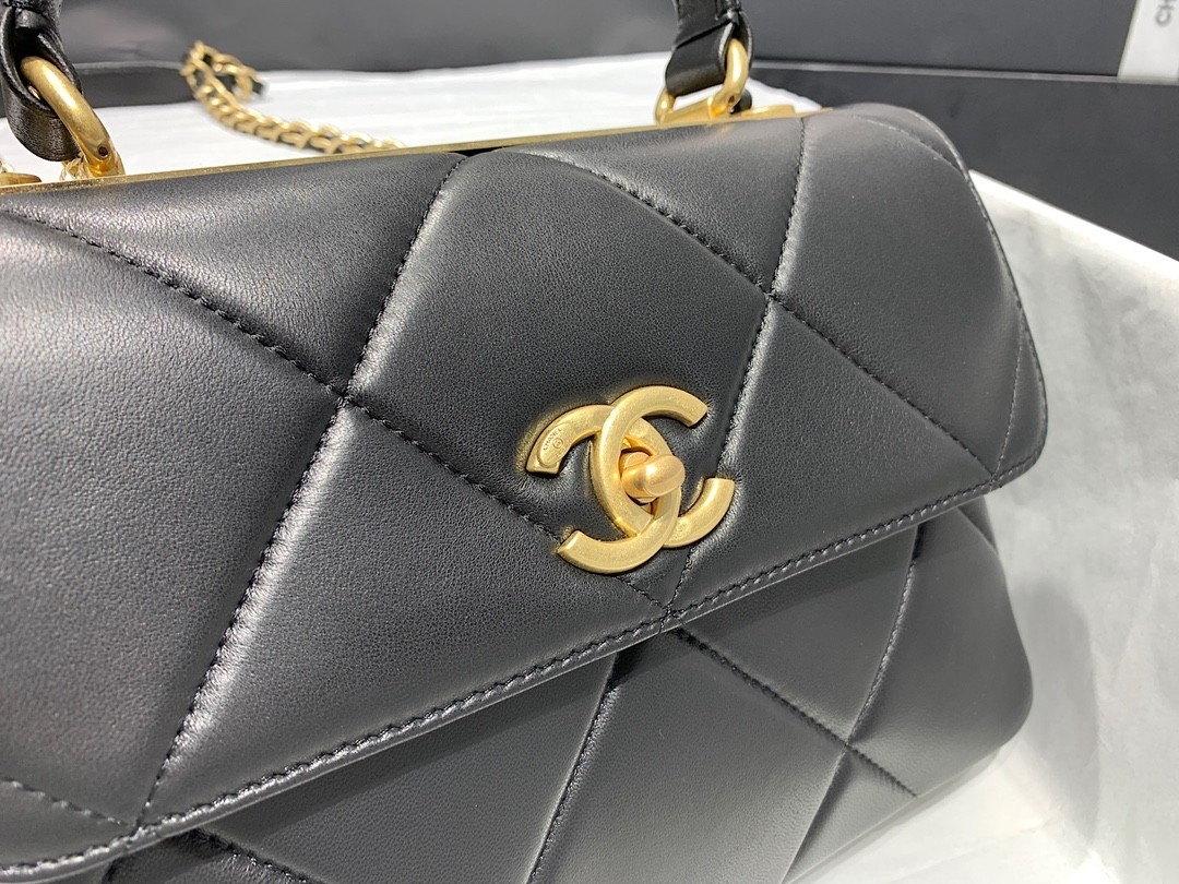 Chanel  Lambskin Quilted Trendy CC Top Handle Flap bag