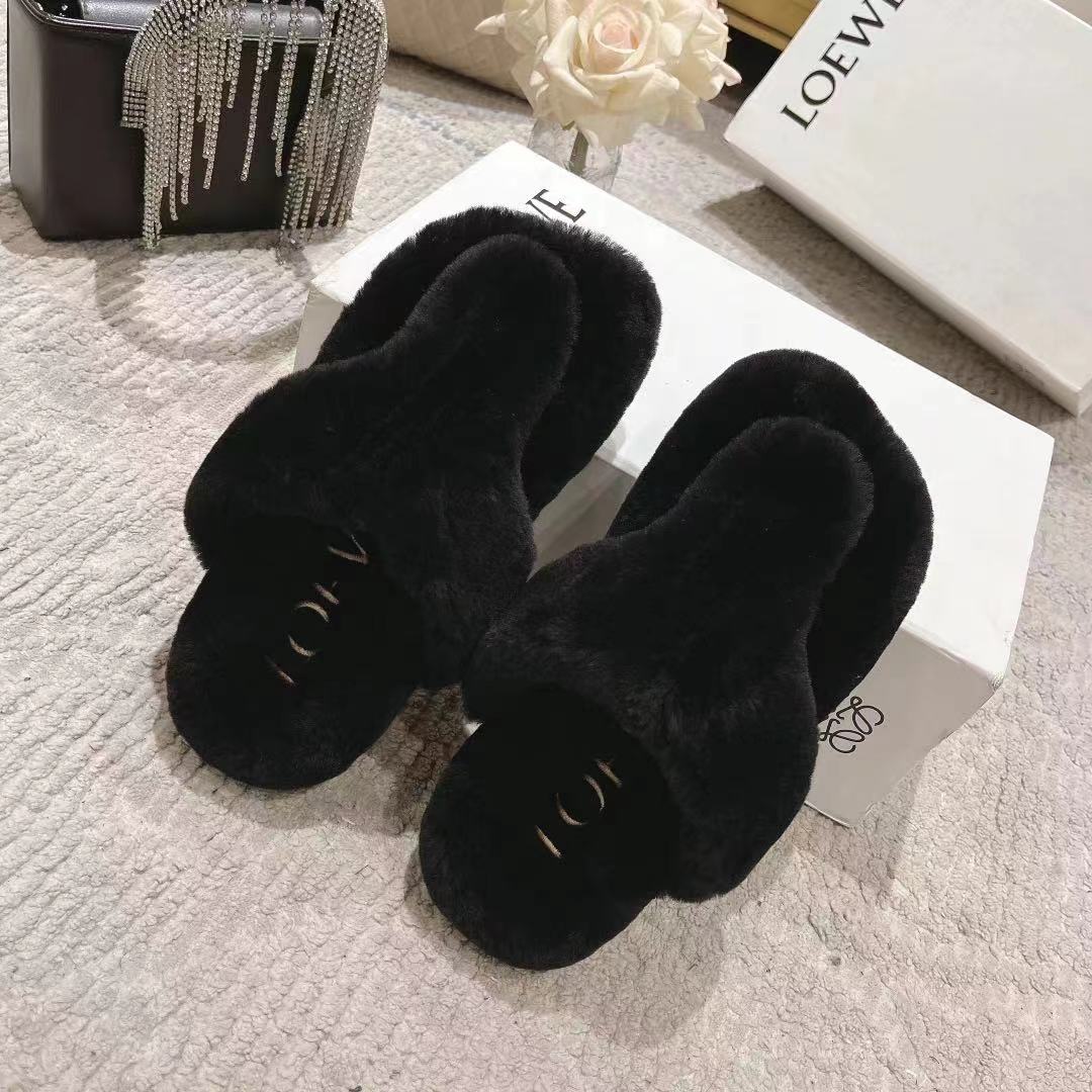 Loewe Ease woolen slippers