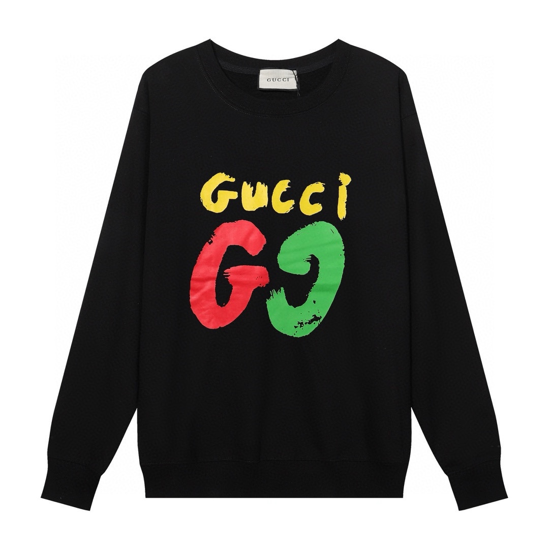 Replica GUCCI printed crew-neck hoodie