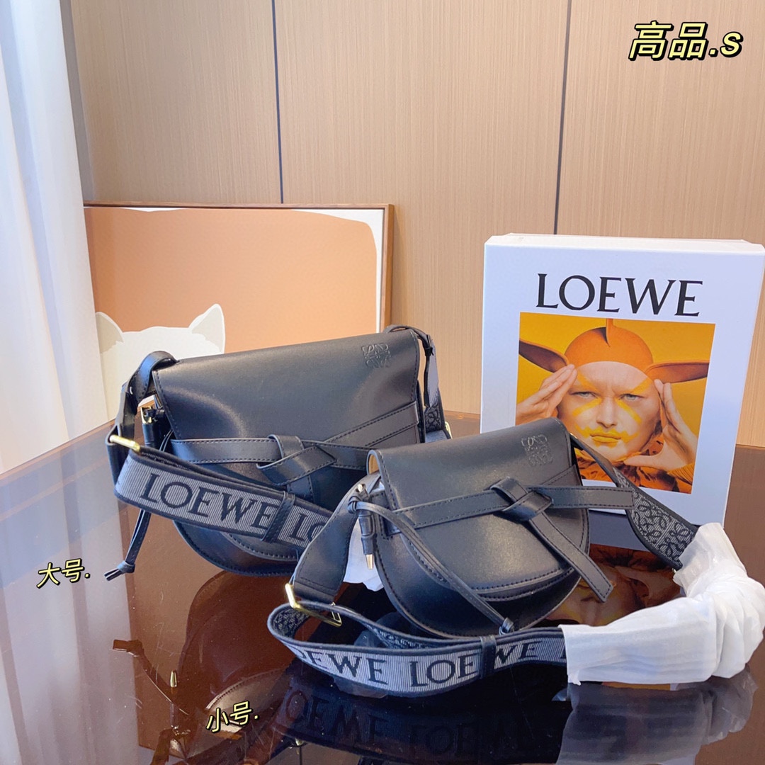 Replica Loewe Gate Small Canvas Jacquard-Trimmed Leather Shoulder Bag