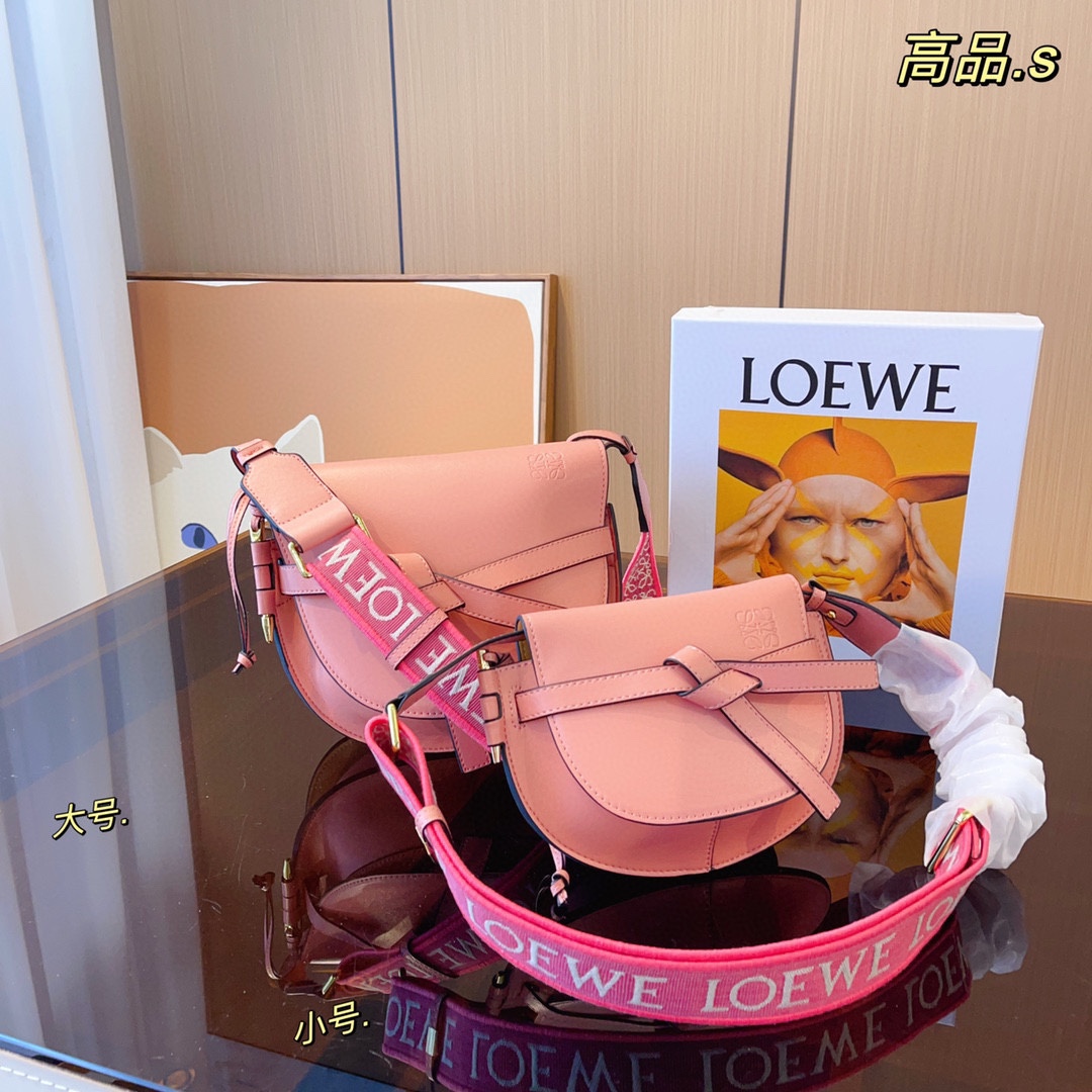 Replica Loewe Gate Small Canvas Jacquard-Trimmed Leather Shoulder Bag