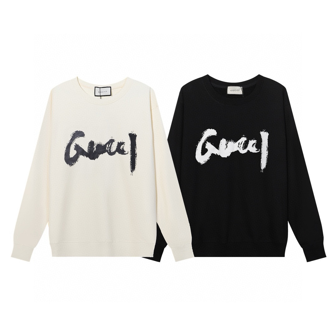 Replica GUCCI printed crew-neck hoodie