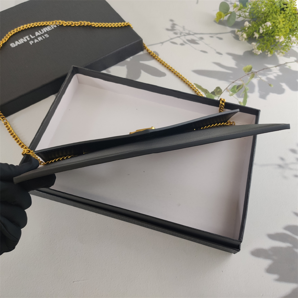 Replica YSL Grain de Poudre Uptown Chain Wallet