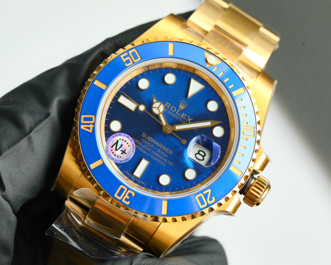 Replica Rolex Submariner Date 40 Dial Yellow Gold Watch