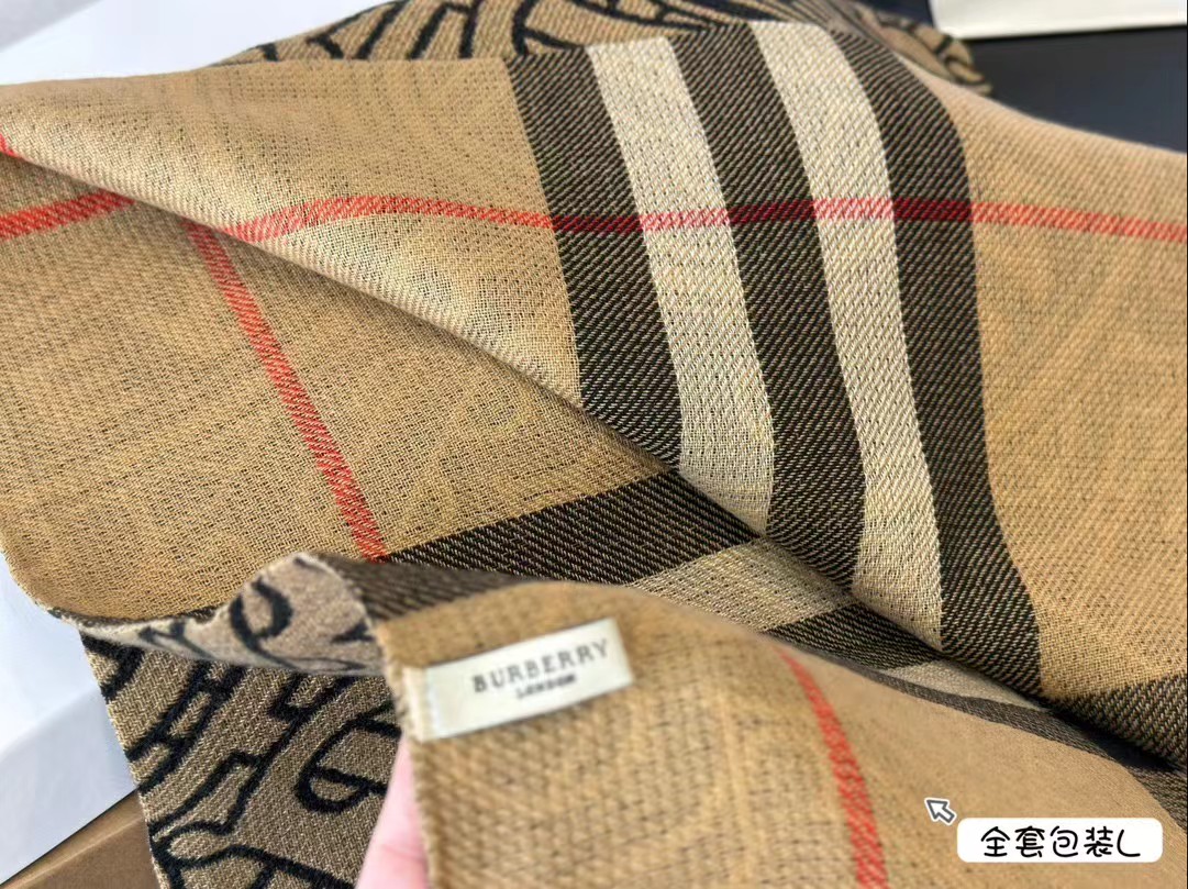 Replica Burberry Check Cashmere Scarf