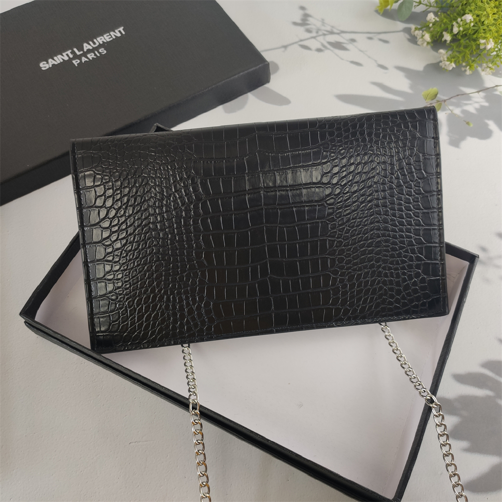 Replica YSL Grain de Poudre Uptown Chain Wallet