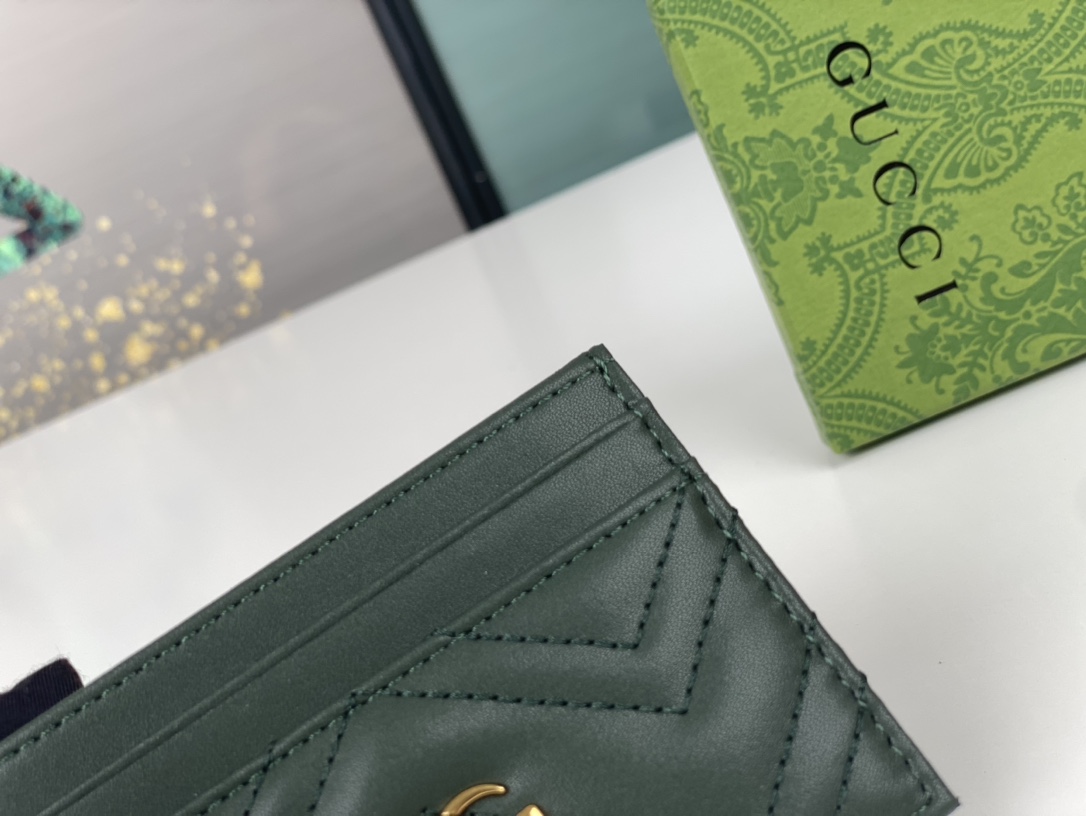 Replica Gucci GG Marmont Women Real Leather Card Bag