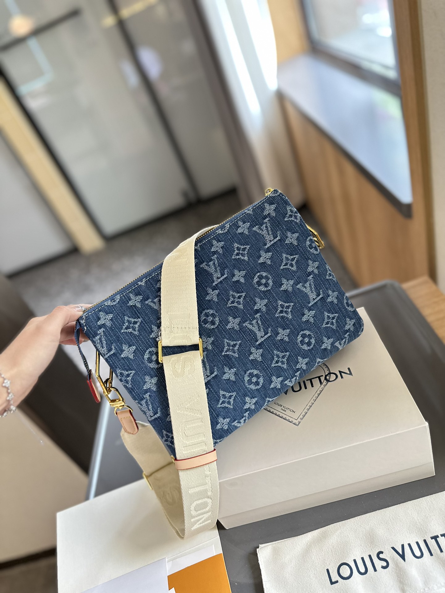 LV Coussin pm denim bag