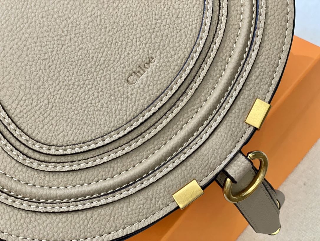 Replica CHLOE'   MARCIE Marcie Small leather shoulder bag with logo engraving