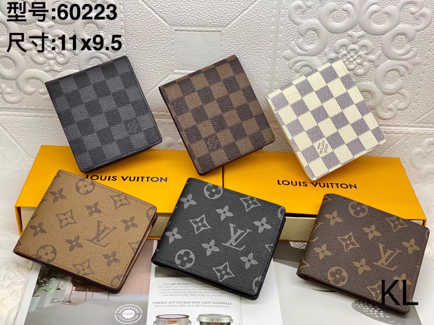 LV Replica LOUIS VUITTON Damier Azur Portefeuille Marco Wallet