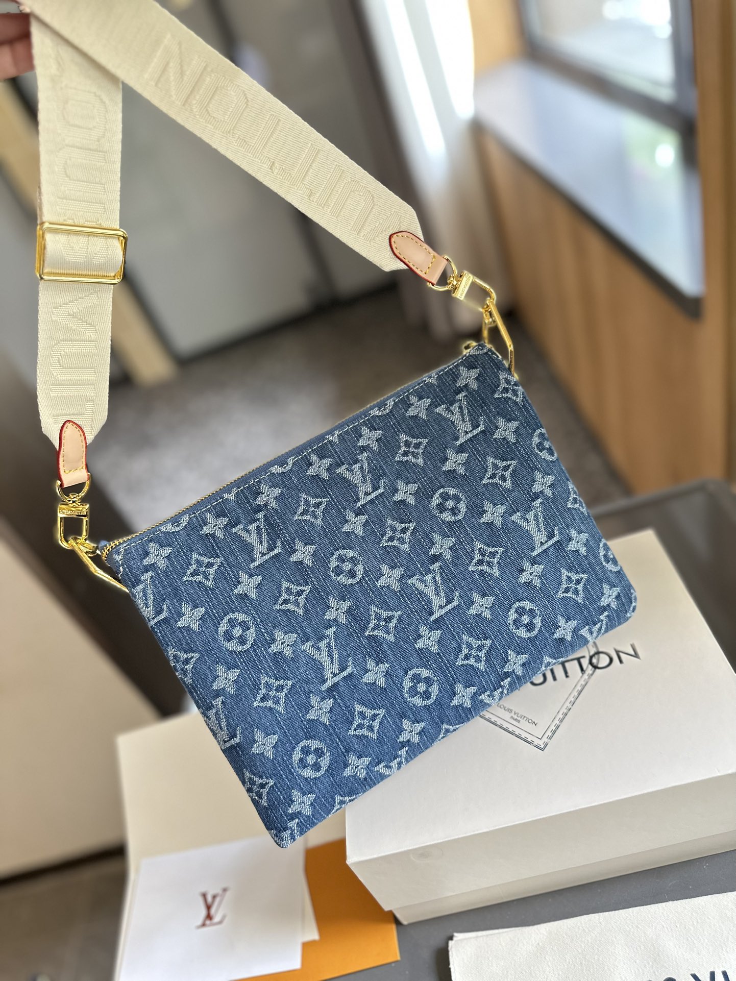 LV Coussin pm denim bag