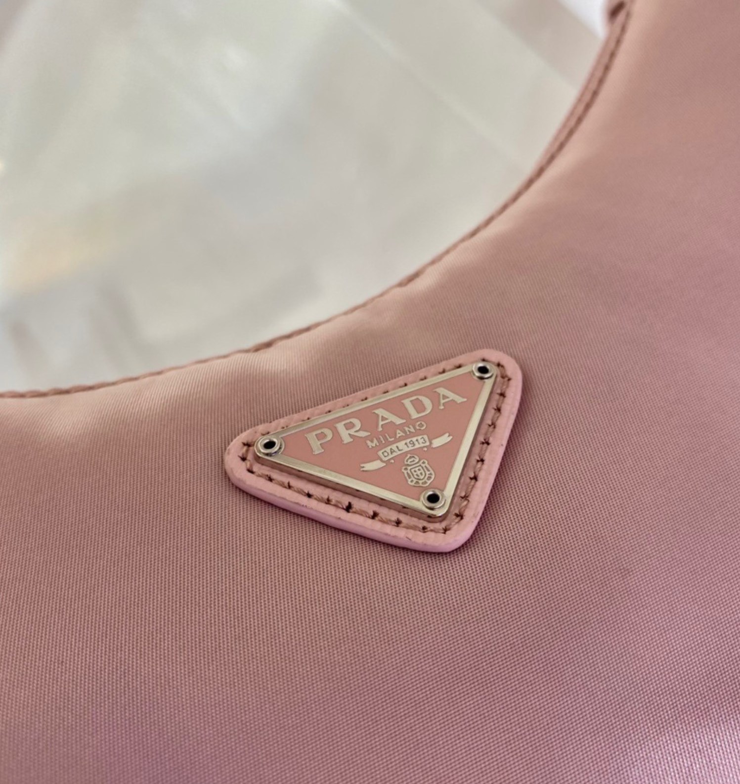 Replica canvas pink prada hobo bag
