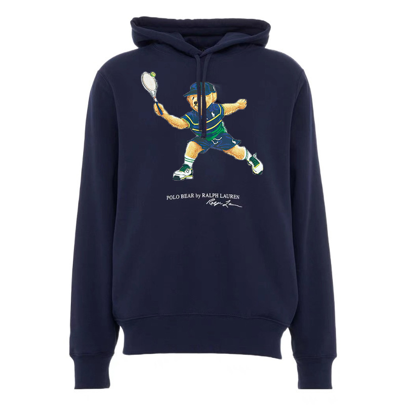 24 year Polo Bear hooded Ralph Lauren bear pullover hooded fleece sweatshirt