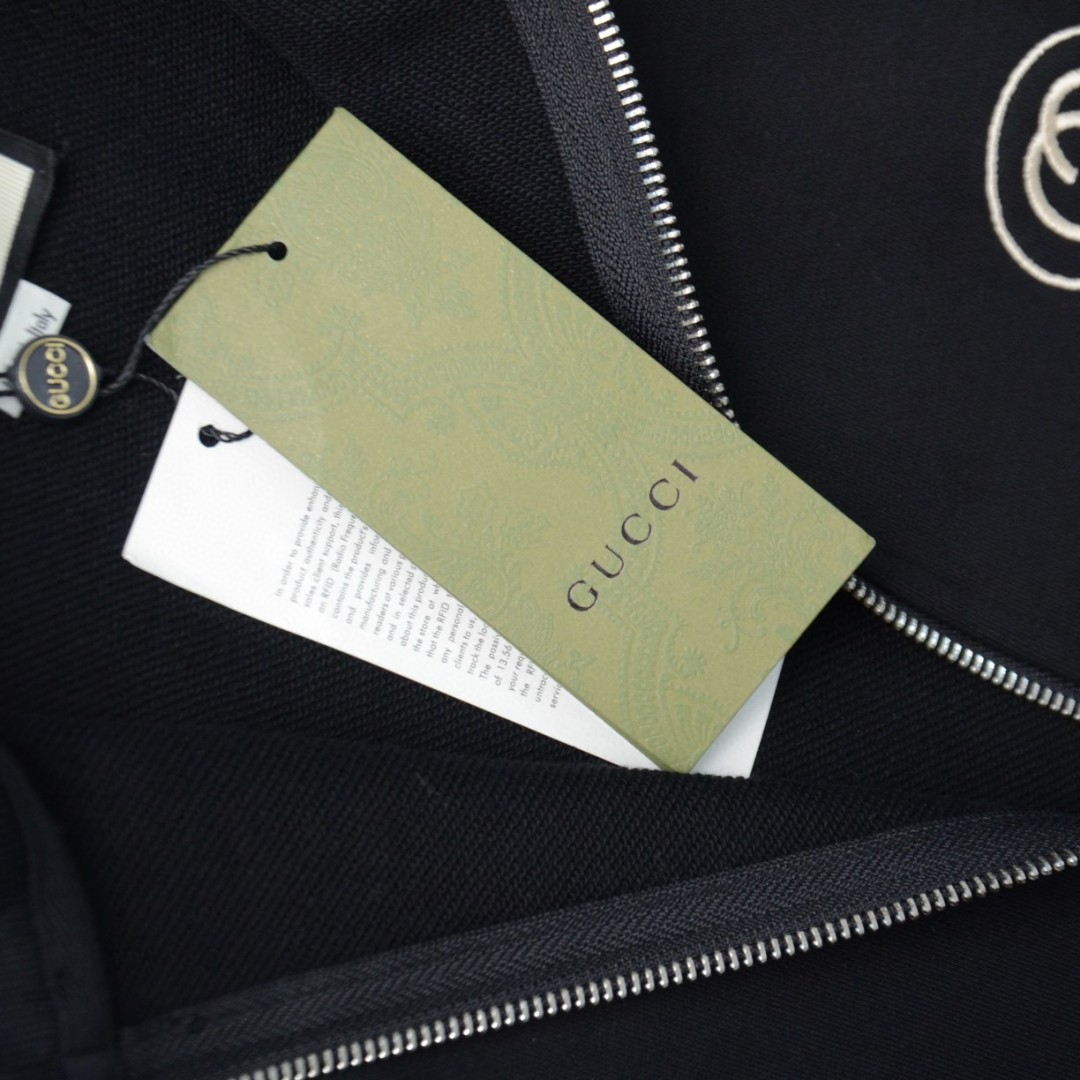 Replica Gucci classic Double GLogo with stand collar coat hoodie