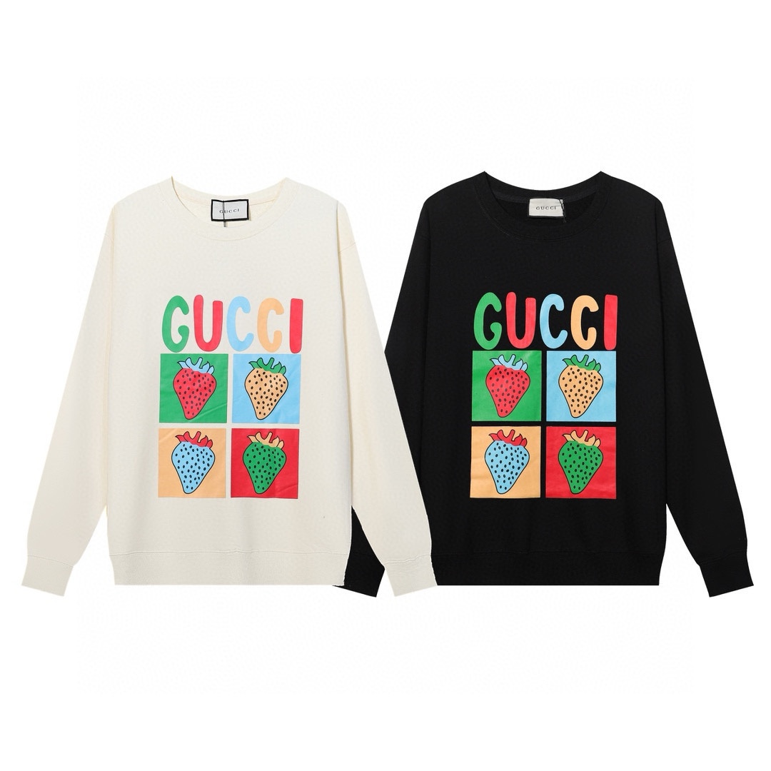 Replica GUCCI printed crew-neck hoodie
