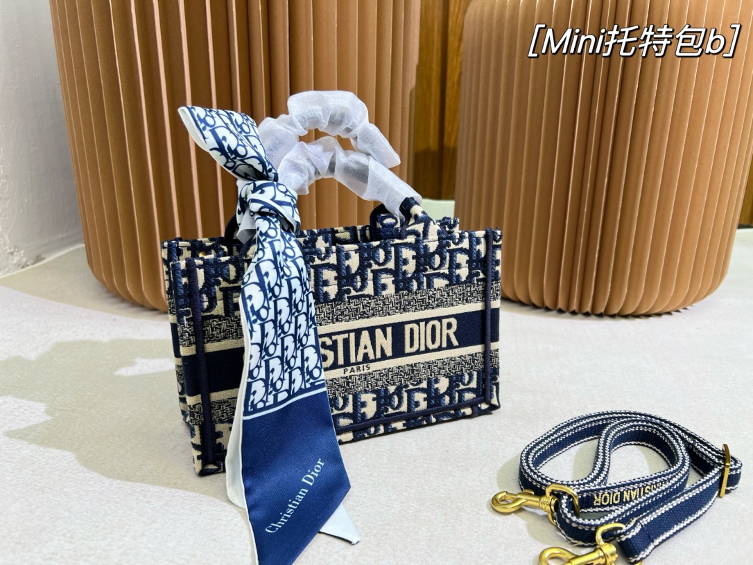 Replica DIOR Book Tote Oblique Canvas Mini Bag