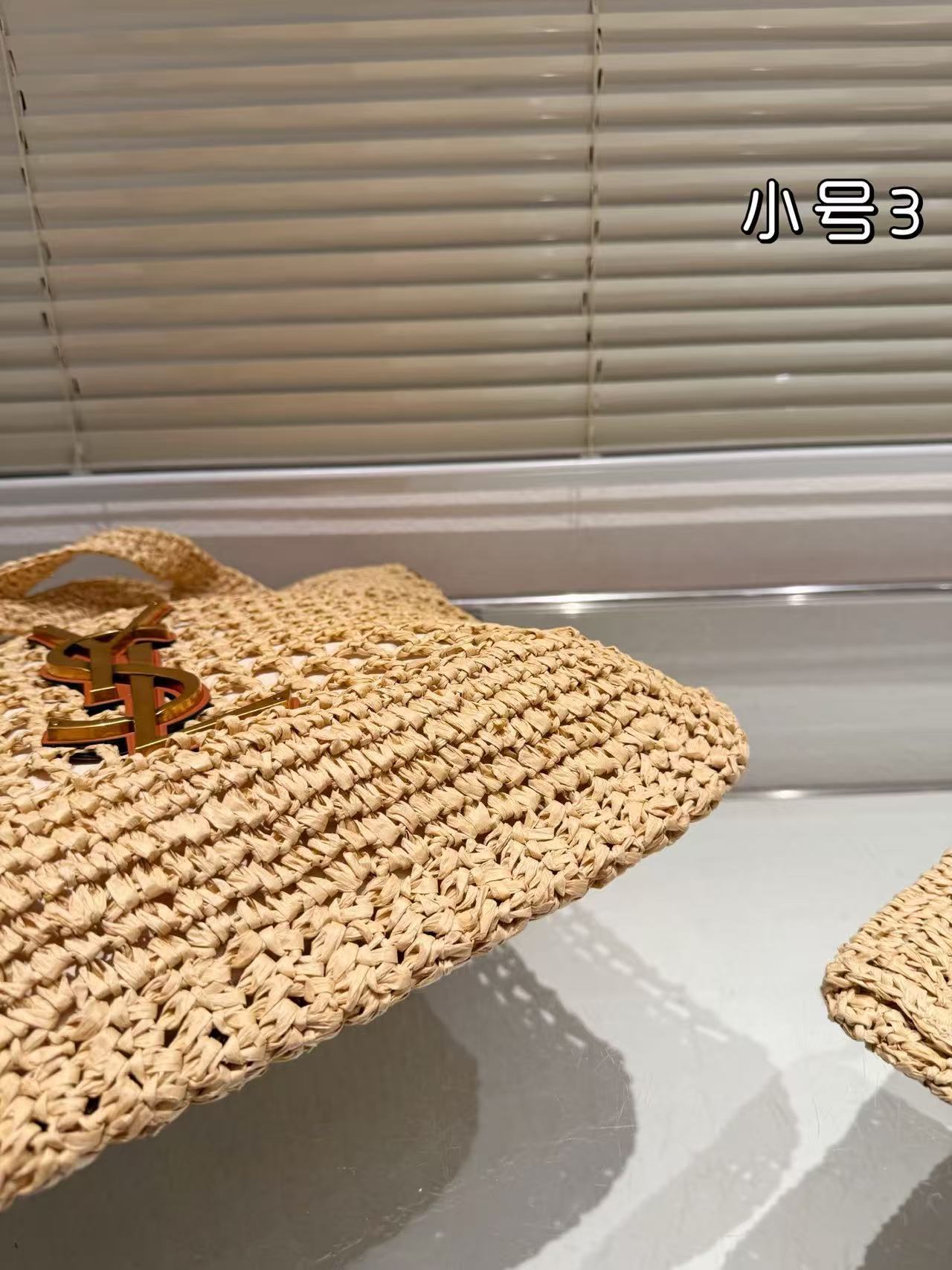 YSL classic straw bag