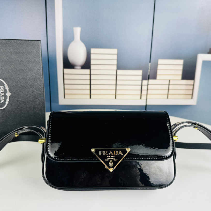 Prada soft calf crossbody bag