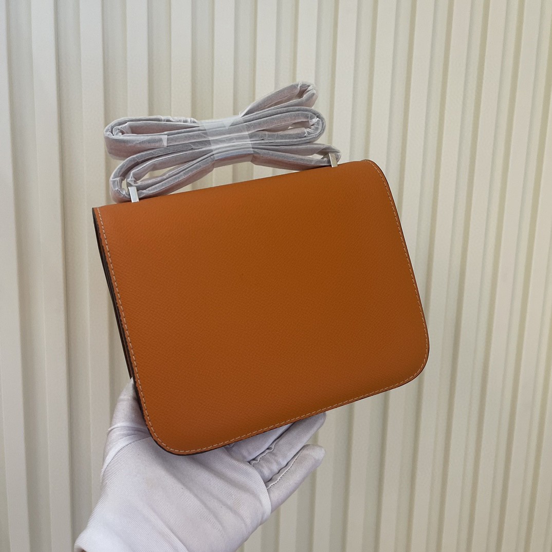 Hermes Women Constance 24 Bag Epsom Leather-Orange/Gold