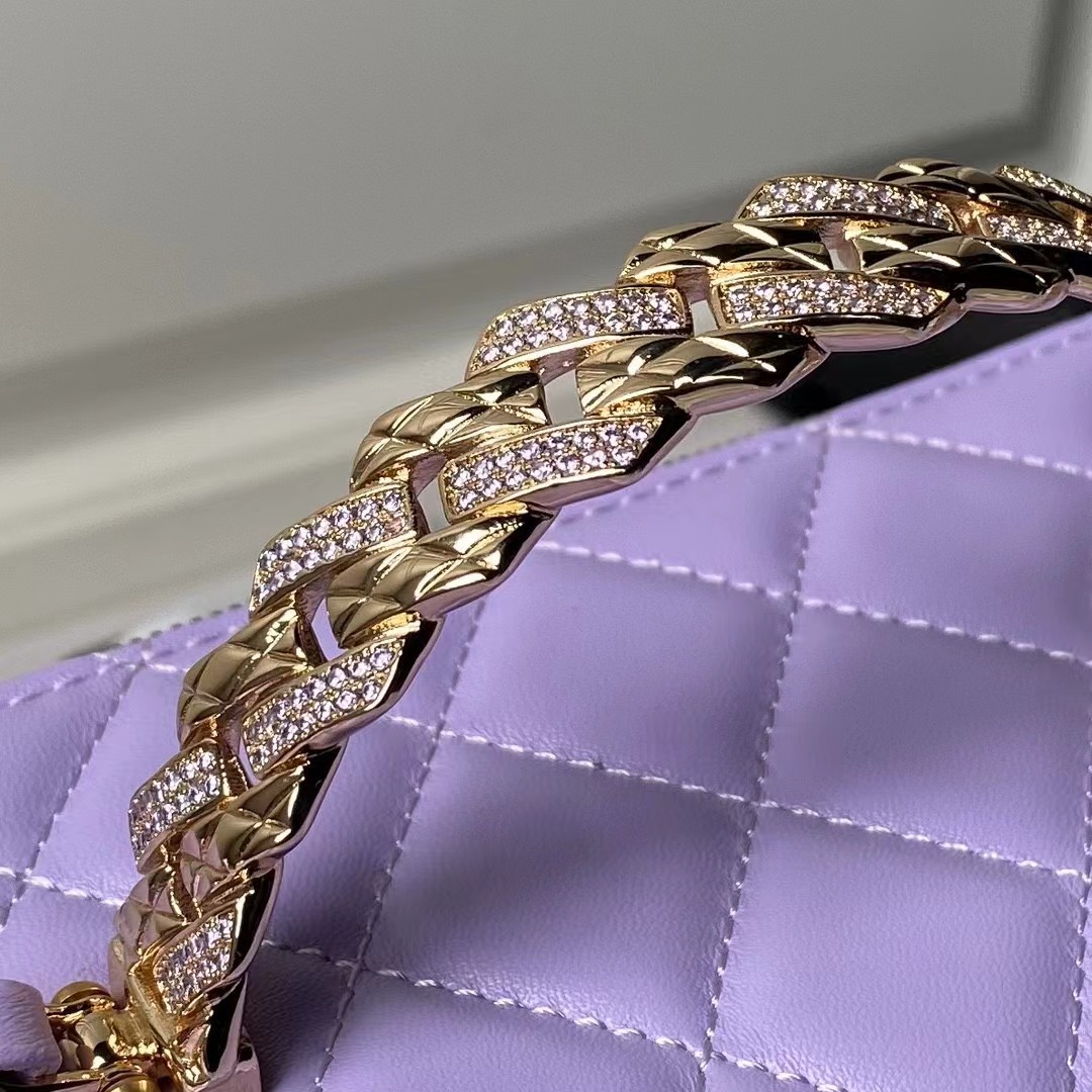 Top Quality Chanel Vanity Case Purple Bag