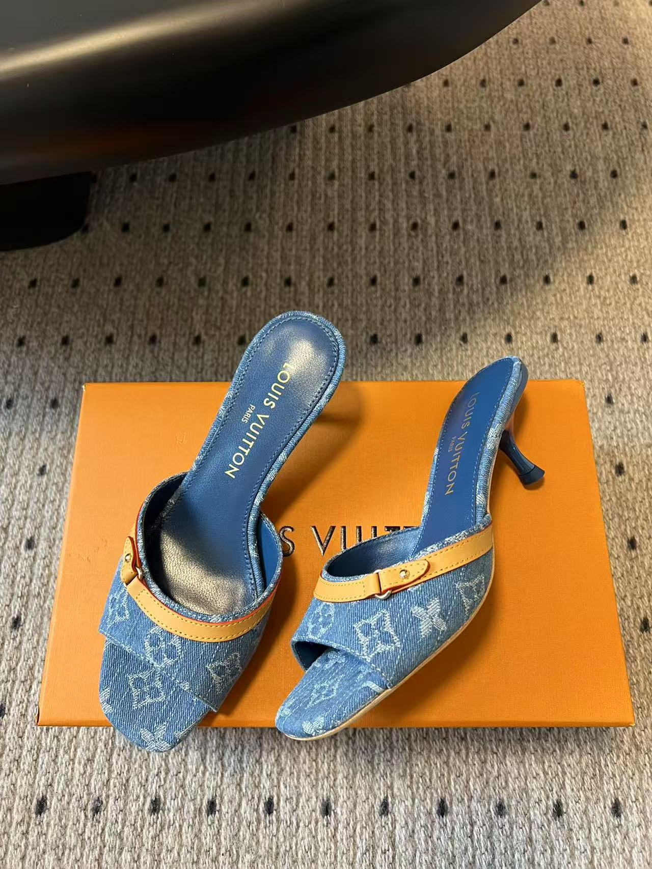 Louis Vuitton denim sandals