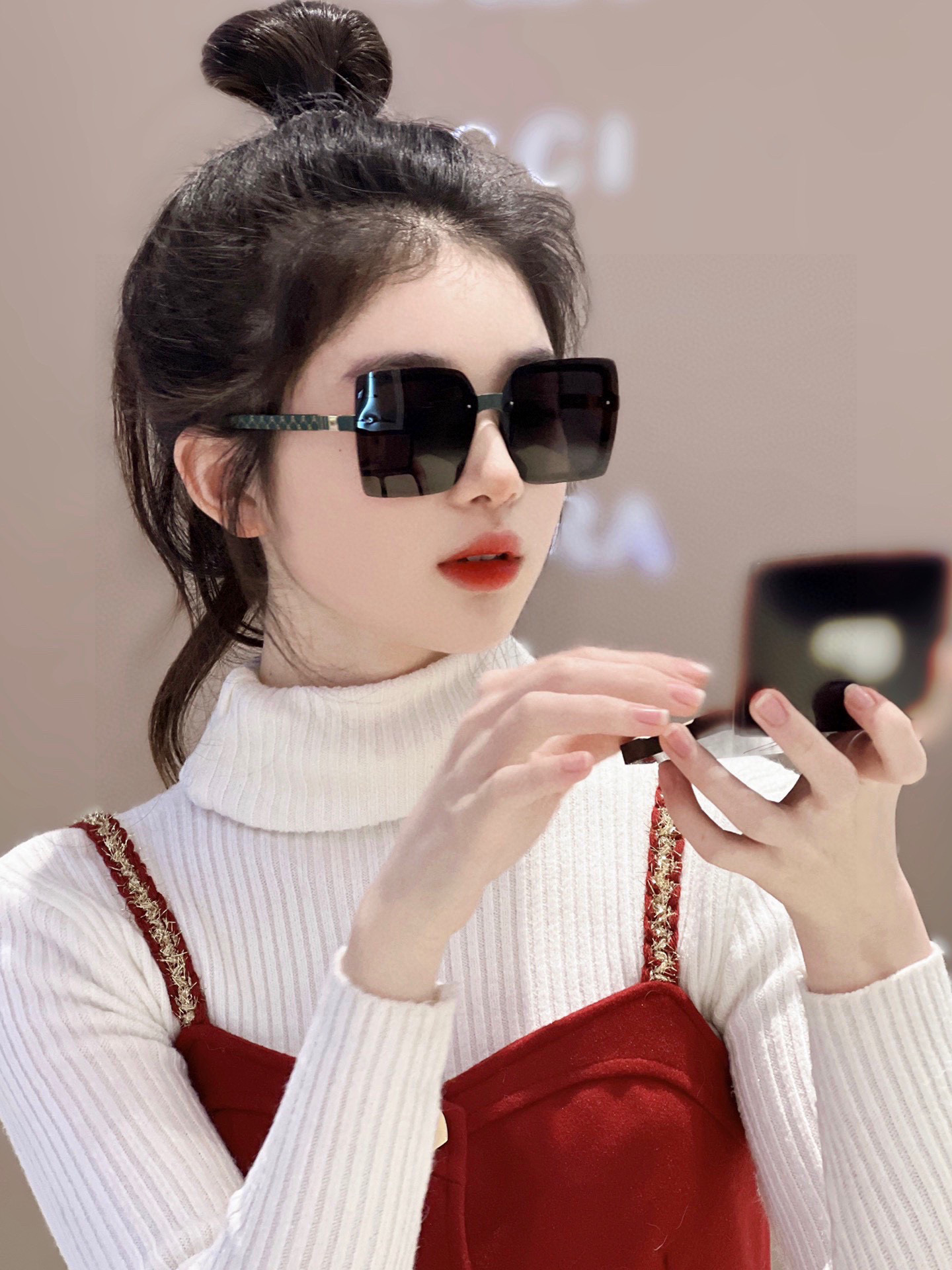 Gucci classic square frame glasses