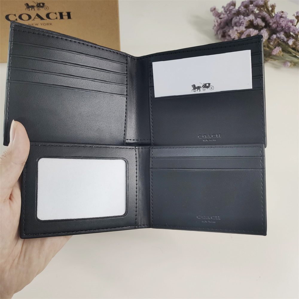 Coach 3 In 1 Wallet Men Folding Wallet Purse