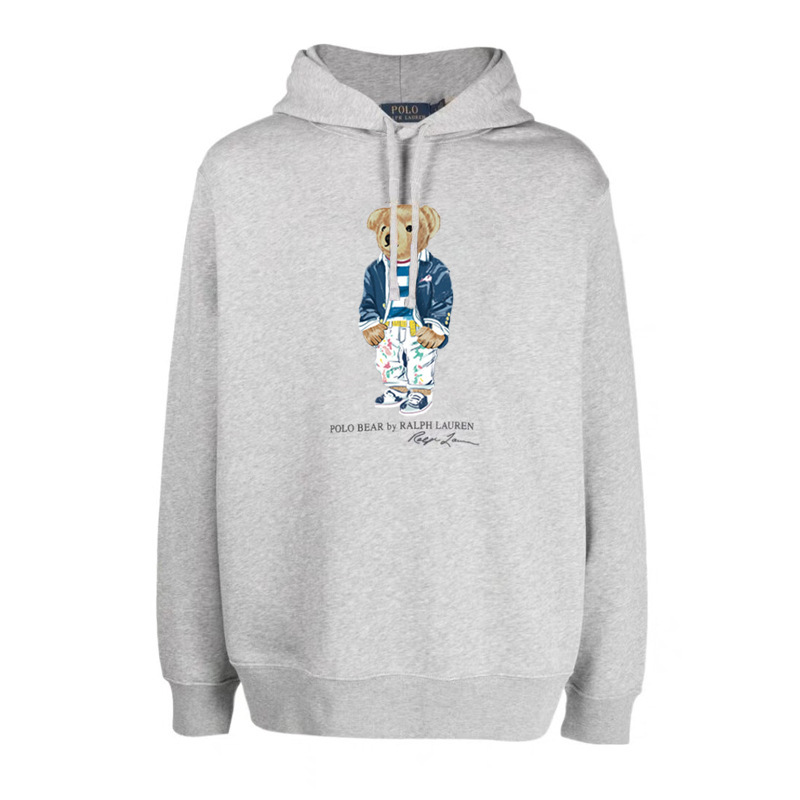 24 year Polo Bear hooded Ralph Lauren bear pullover hooded fleece sweatshirt