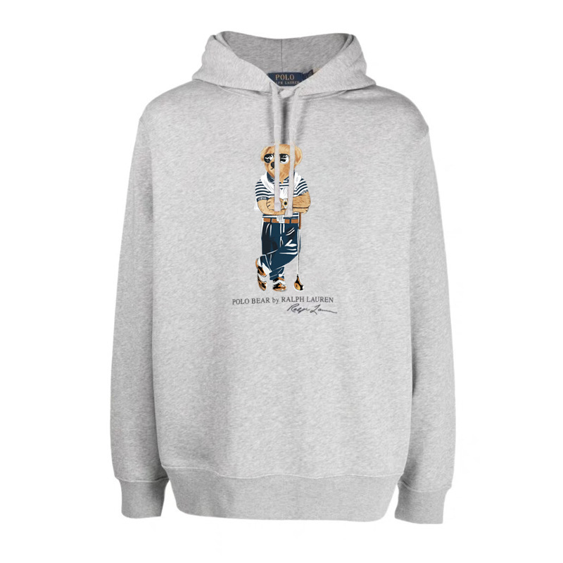 24 year Polo Bear hooded Ralph Lauren bear pullover hooded fleece sweatshirt