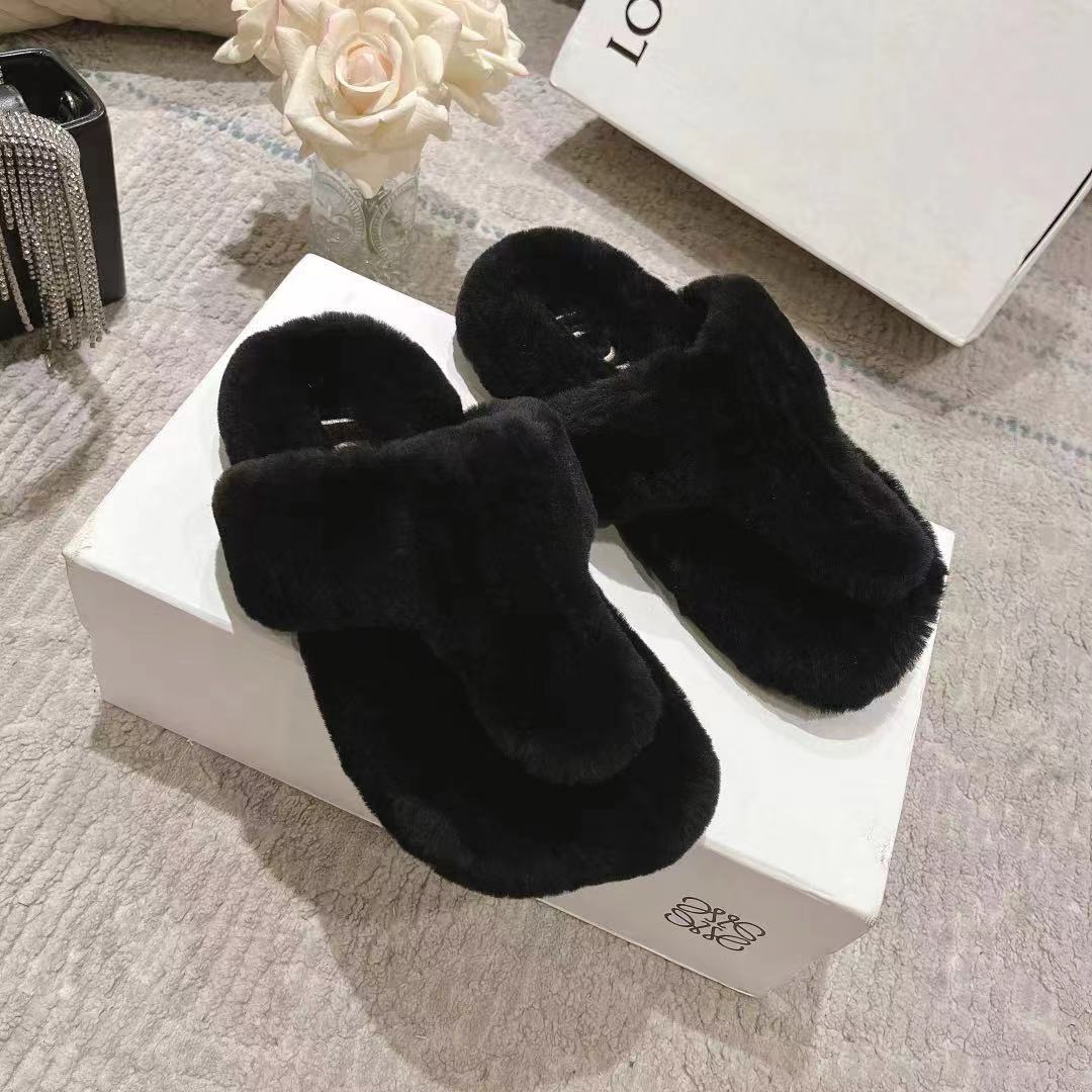 Loewe Ease woolen slippers