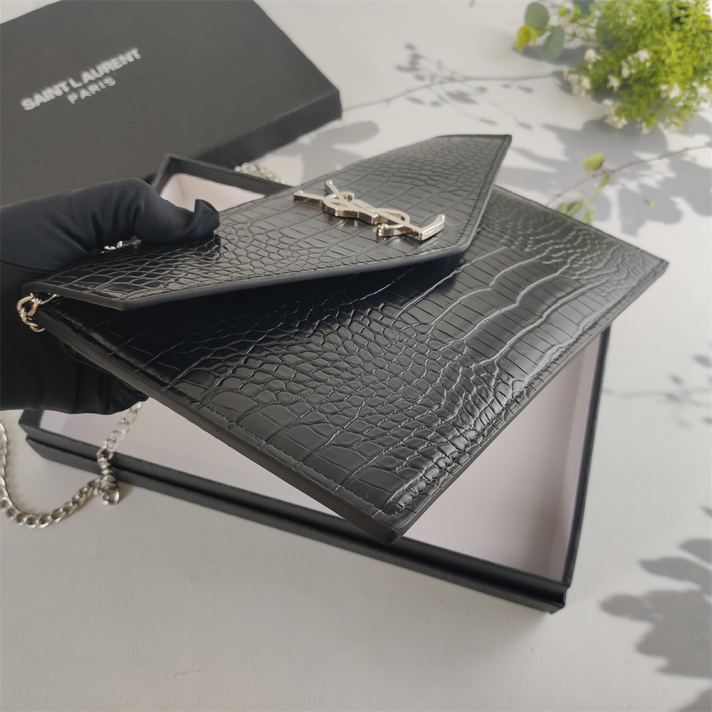 Replica YSL Grain de Poudre Uptown Chain Wallet