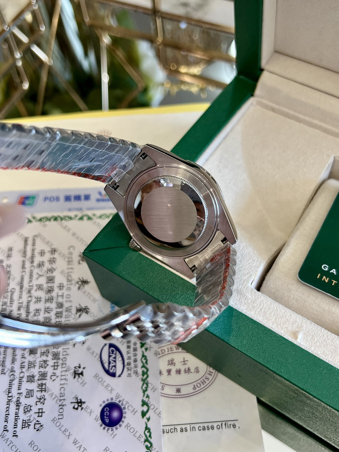 Replica Rolex Datejust Blue Dial Jubilee 18K White Gold Bezel Watch