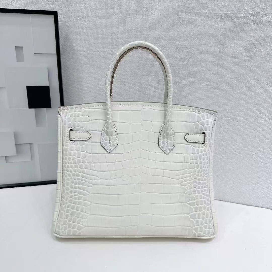 Hermes Platinum Alligator Pattern crossbody bag