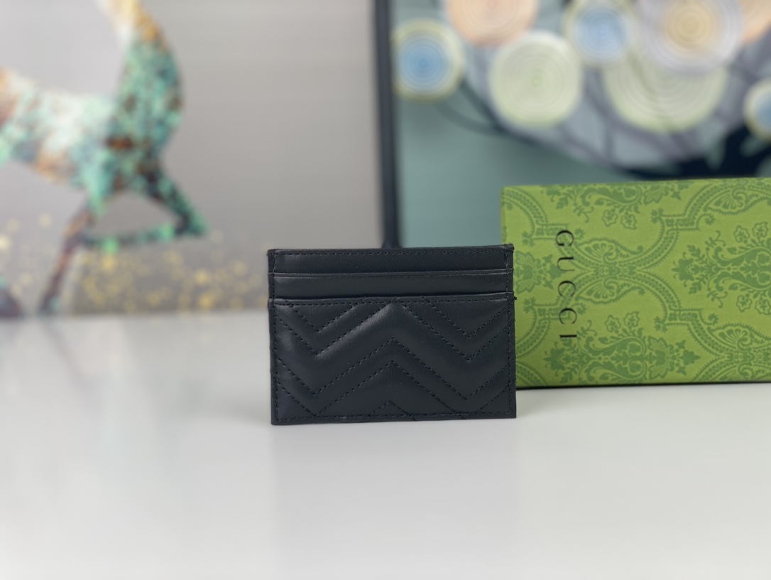 Replica Gucci GG Marmont Women Real Leather Card Bag