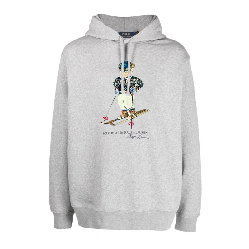 24 year Polo Bear hooded Ralph Lauren bear pullover hooded fleece sweatshirt