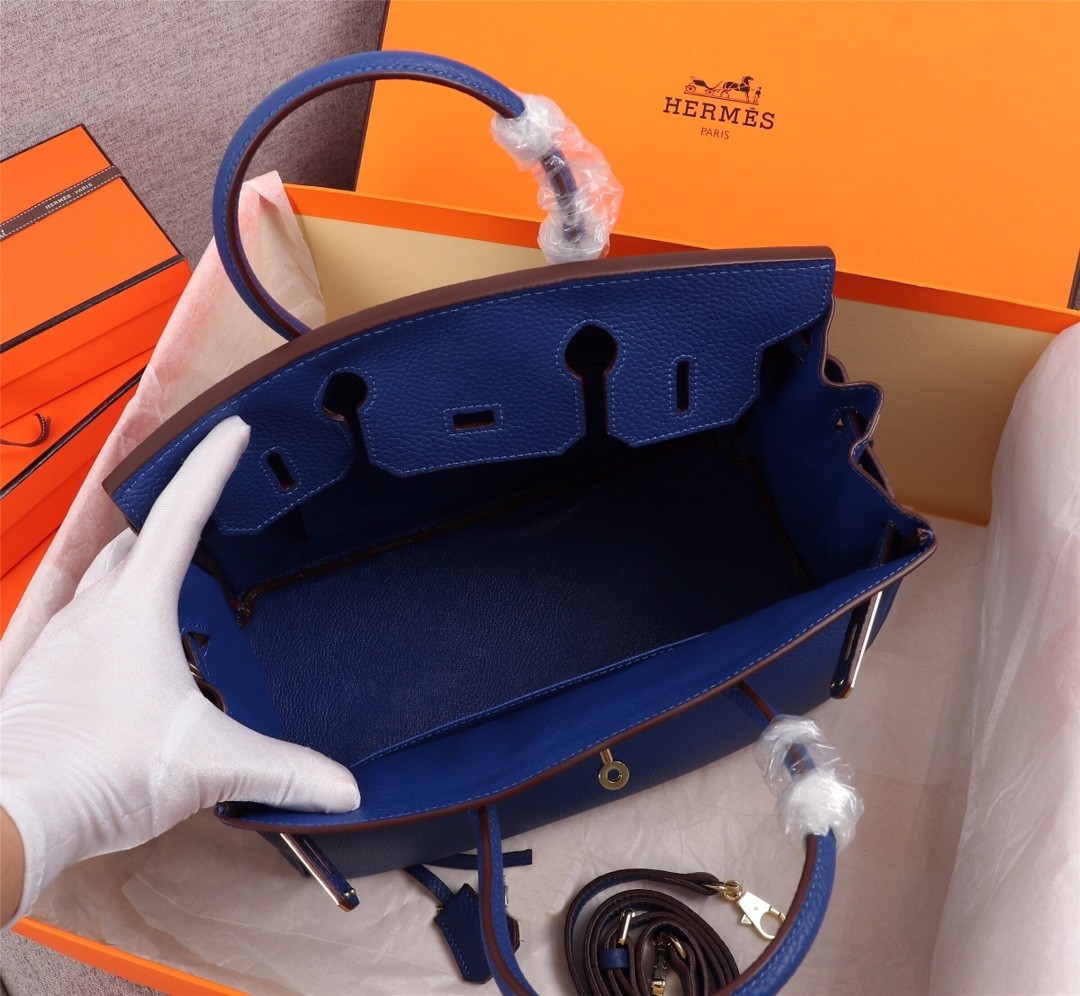 Top Quality Hermes  Epsom Birkin 30 Bleu Electrique Handbag