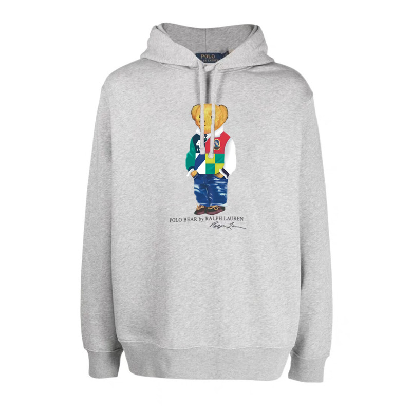 24 year Polo Bear hooded Ralph Lauren bear pullover hooded fleece sweatshirt