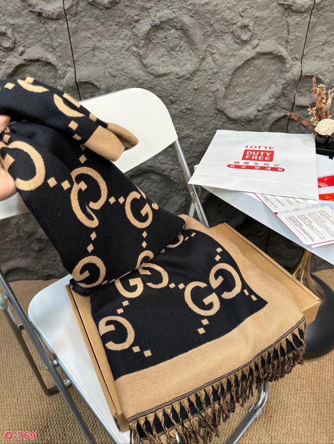 Replica Gucci Cashmere Scarf Unisex Warm Shawl Wrap Scarf