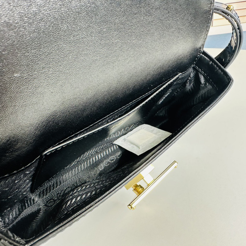 Prada soft calf crossbody bag