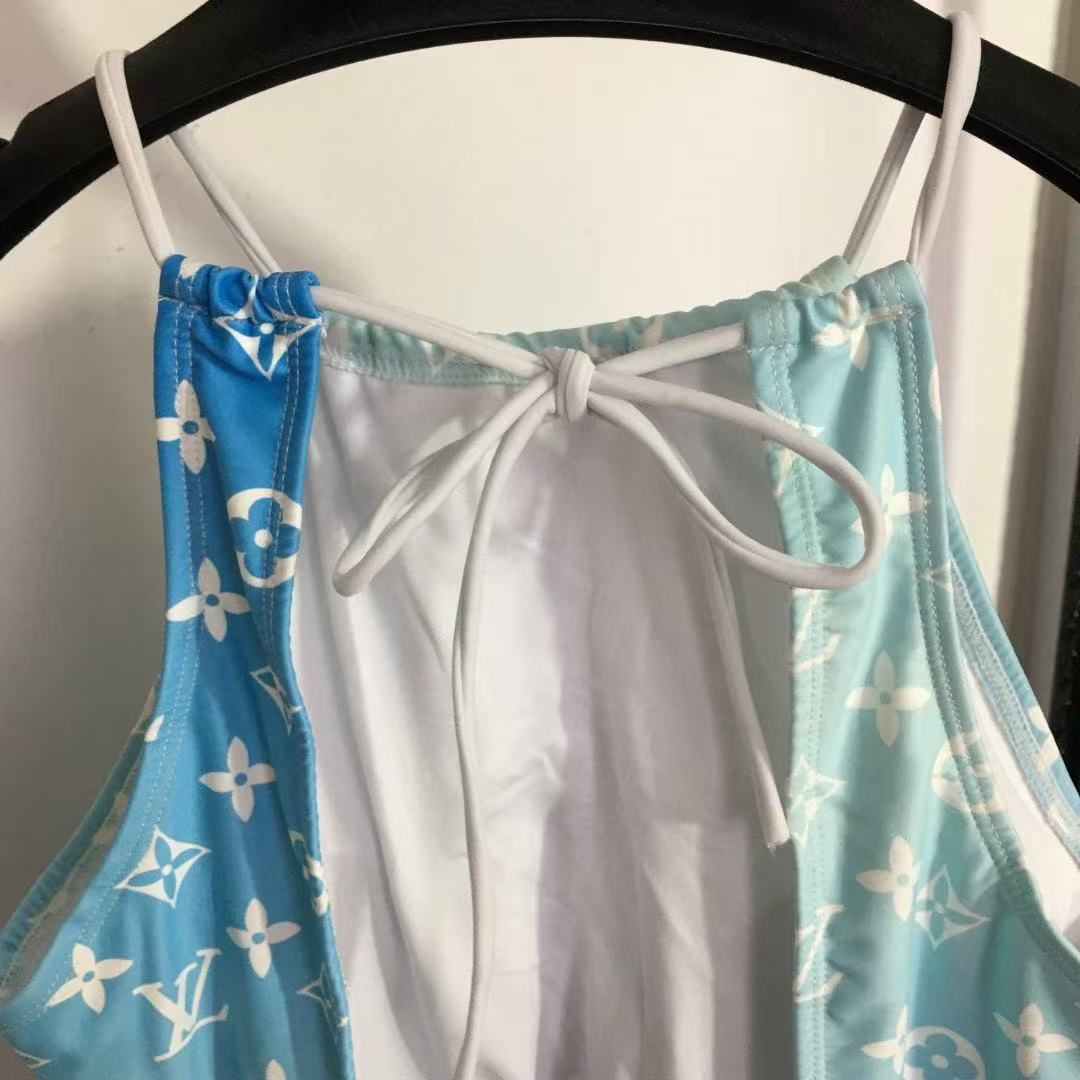 LV blue gradient swimsuit