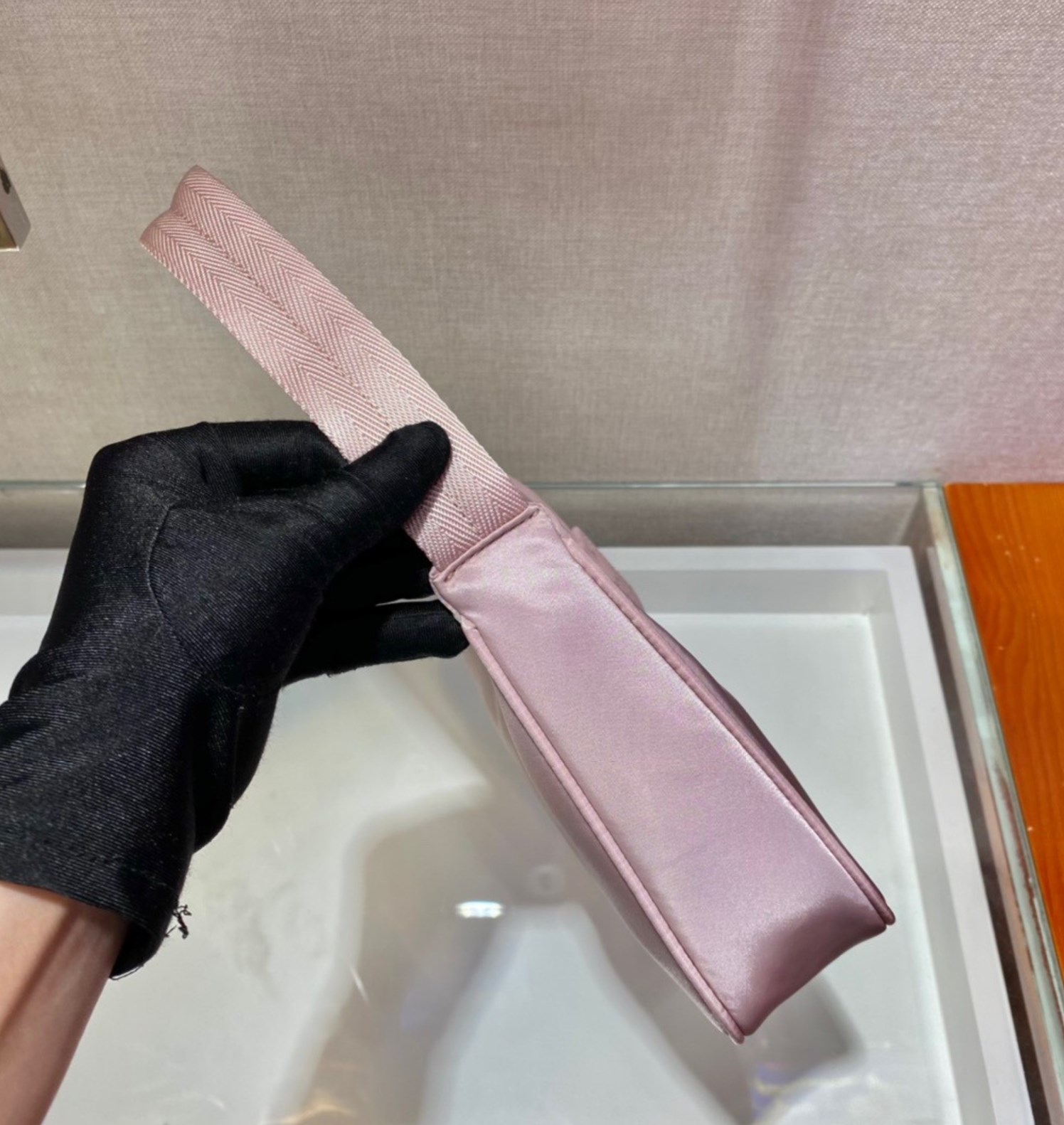 Replica canvas pink prada hobo bag