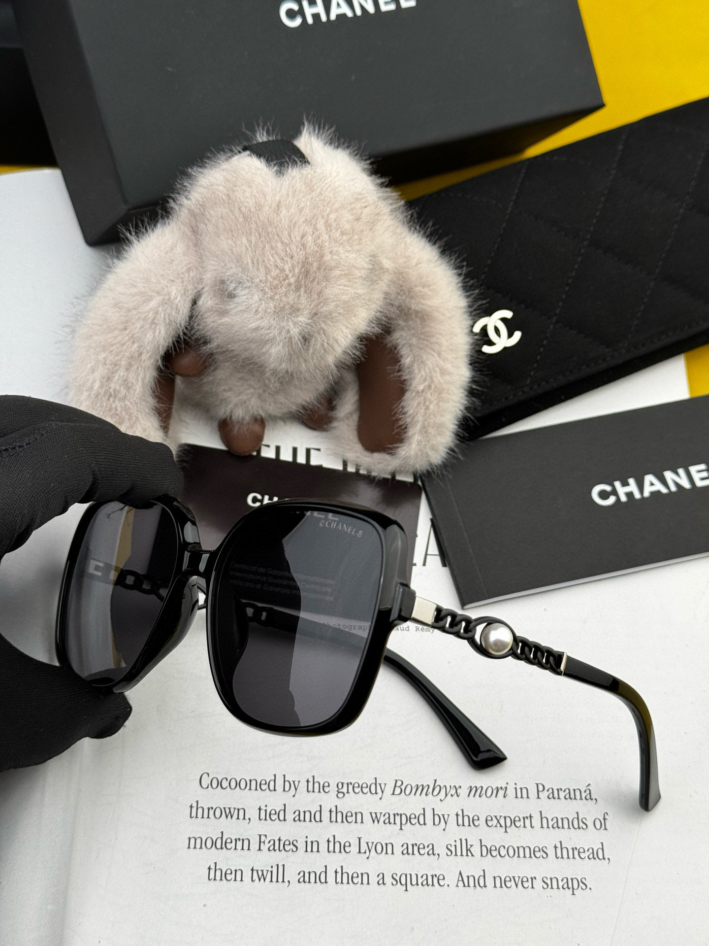 2025 Chanel Pearl Large Frame Polarized Sunglasses