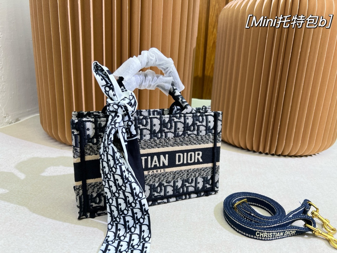 Replica DIOR Book Tote Oblique Canvas Mini Bag