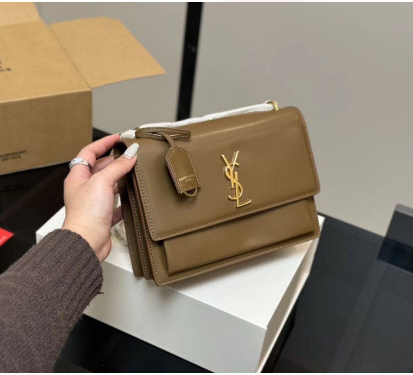 Replica -YSL Invincible classic toothpick print sunset sunset